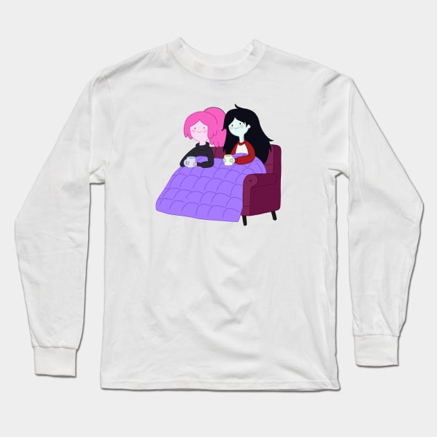 Marceline and Bubblegum Long Sleeve T-Shirt by maxtrology